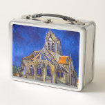 Vincent van Gogh - Die Kirche von Auvers Metall Brotdose<br><div class="desc">Die Kirche in Auvers / l'Eglise à Auvers-sur-oise von Vincent Van Gogh im Jahre 1890</div>