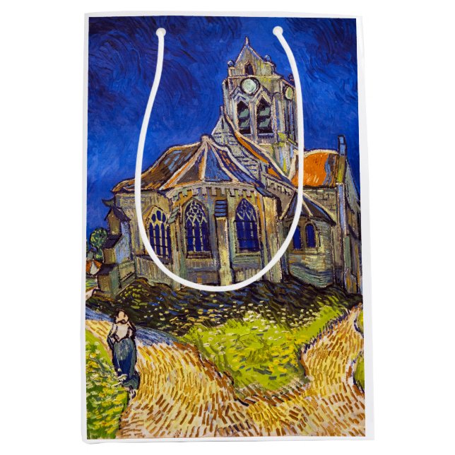 Vincent van Gogh - Die Kirche von Auvers Mittlere Geschenktüte (Vorderseite)