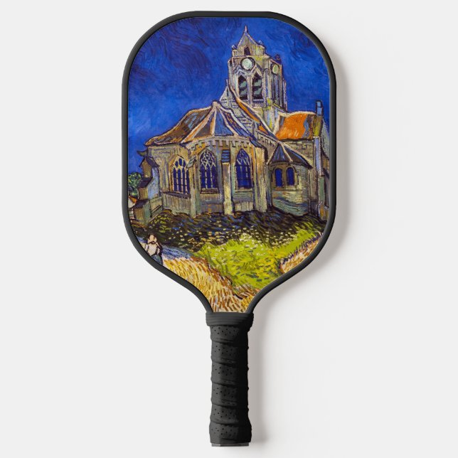 Vincent van Gogh - Die Kirche von Auvers Pickleball Schläger (Vorderseite)
