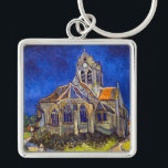 Vincent van Gogh - Die Kirche von Auvers Schlüsselanhänger<br><div class="desc">Die Kirche in Auvers / l'Eglise à Auvers-sur-oise von Vincent Van Gogh im Jahre 1890</div>