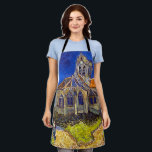 Vincent van Gogh - Die Kirche von Auvers Schürze<br><div class="desc">Die Kirche in Auvers / l'Eglise à Auvers-sur-oise von Vincent Van Gogh im Jahre 1890</div>