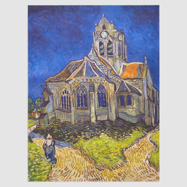 Vincent van Gogh - Die Kirche von Auvers Seidenpapier (Von Creator hochgeladen)
