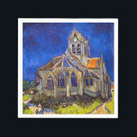 Vincent van Gogh - Die Kirche von Auvers Serviette<br><div class="desc">Die Kirche in Auvers / l'Eglise à Auvers-sur-oise von Vincent Van Gogh im Jahre 1890</div>