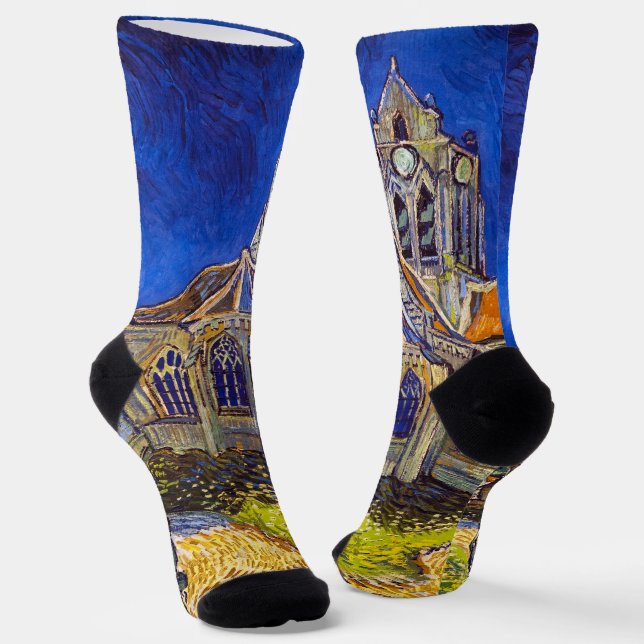 Vincent van Gogh - Die Kirche von Auvers Socken (Gewinkelt)