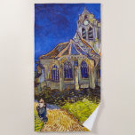 Vincent van Gogh - Die Kirche von Auvers Strandtuch<br><div class="desc">Die Kirche in Auvers / l'Eglise à Auvers-sur-oise von Vincent Van Gogh im Jahre 1890</div>