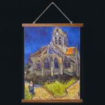 Vincent van Gogh - Die Kirche von Auvers Wandteppich Mit Holzrahmen<br><div class="desc">Die Kirche in Auvers / l'Eglise à Auvers-sur-oise von Vincent Van Gogh im Jahre 1890</div>