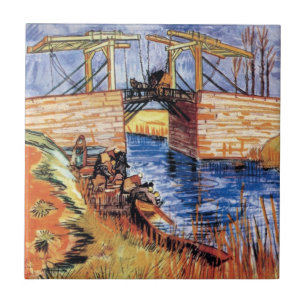 Vincent Van Gogh - Die Langlois-Brücke in Arles Fliese