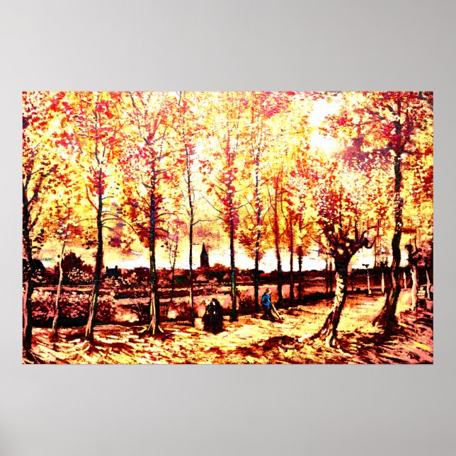 Vincent Van Gogh - Die Pappeln in Nuenen 2 Poster (Vorne)