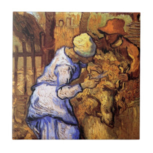Vincent Van Gogh - Die Schafschurer - Fine Art Fliese