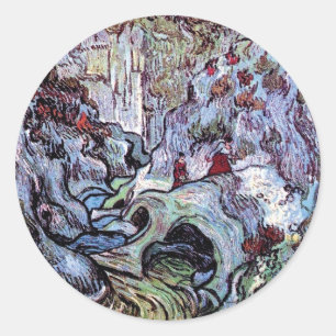 Vincent Van Gogh - Die Schlucht (Les Peiroulets) Runder Aufkleber