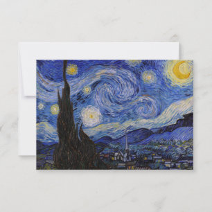 Vincent Van Gogh - Die Sternennacht Dankeskarte