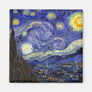 Vincent Van Gogh - Die Sternennacht Fine Art Magnet