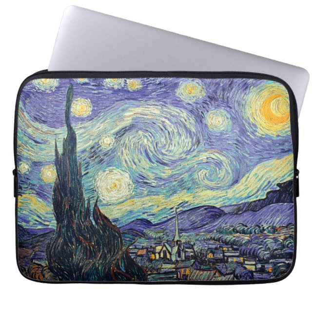 Vincent Van Gogh. Die Sternennacht Laptopschutzhülle (Vorderseite)