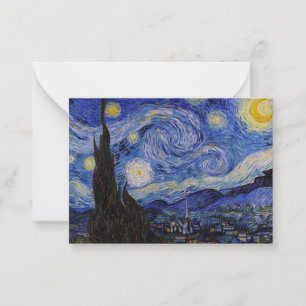 Vincent Van Gogh - Die Sternennacht Mitteilungskarte