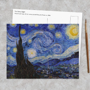 Vincent Van Gogh - Die Sternennacht Postkarte