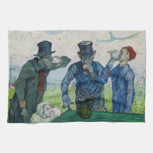 Vincent van Gogh - Die Trinker, nach Daumier Geschirrtuch