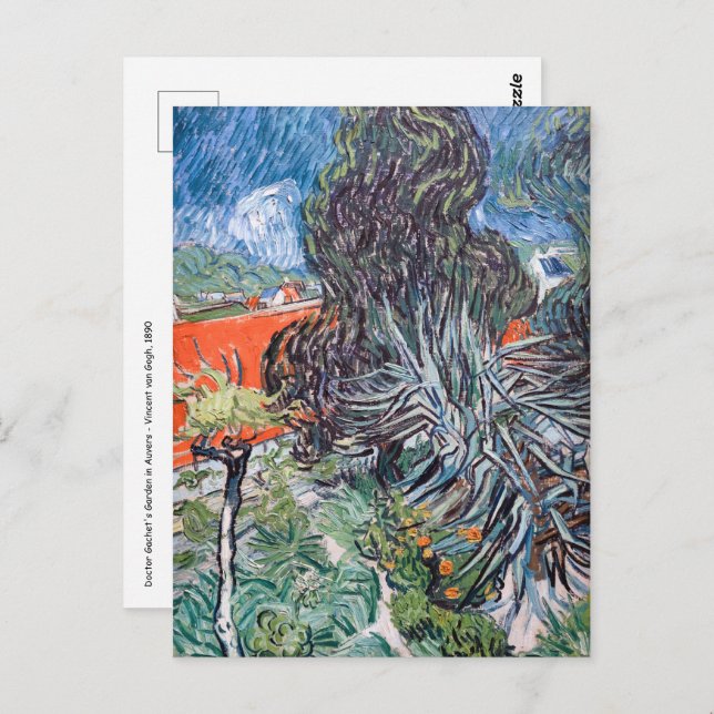 Vincent van Gogh - Doktor Gachets Garten Postkarte (Vorne/Hinten)