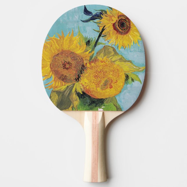 Vincent Van Gogh - Drei Sonnenblumen in einer Vase Tischtennis Schläger (Vorderseite)