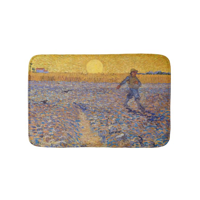 Vincent van Gogh - Dusche mit Setting Sun Badematte (Vorderseite)