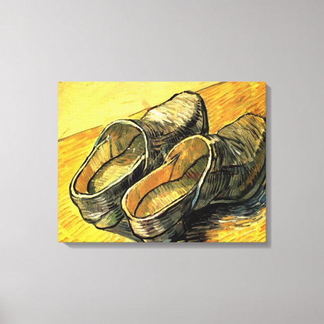 Vincent van Gogh - Ein Paar Lederklappen Leinwanddruck (Vorderseite)