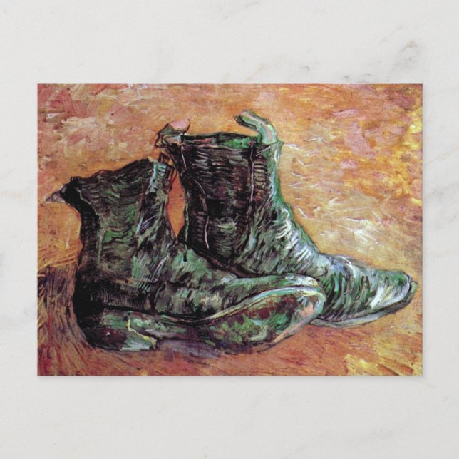 Vincent Van Gogh - ein Paar Schuhe Postkarte (Vorderseite)