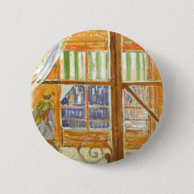Vincent van Gogh - Ein Schaufenster für Schweinebu Button (Vorderseite)