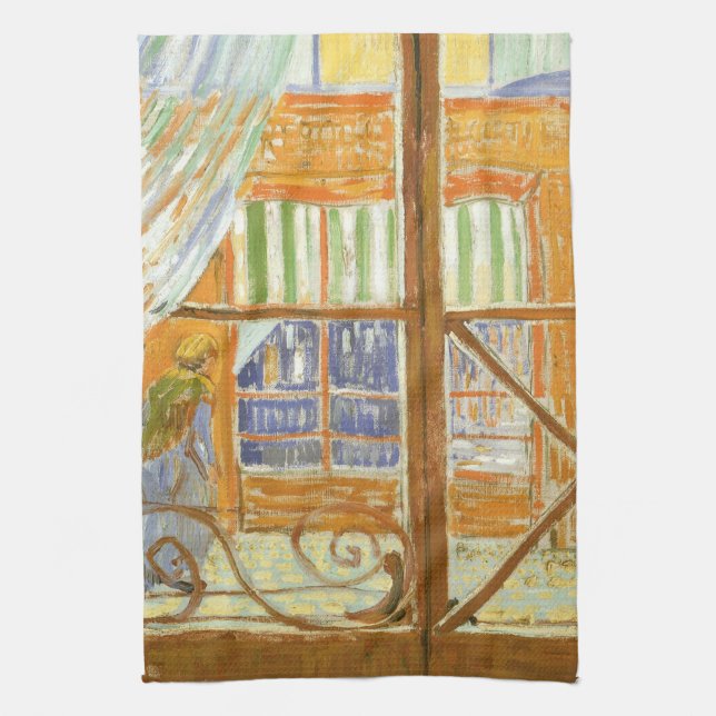 Vincent van Gogh - Ein Schaufenster für Schweinebu Geschirrtuch (Vertikal)