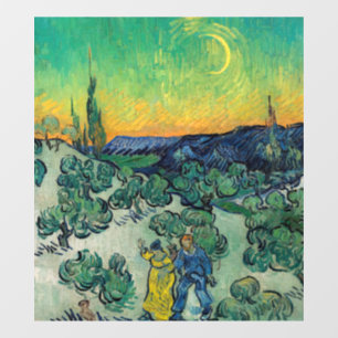 Vincent van Gogh - Ein Spaziergang in der Dämmerun Fensteraufkleber