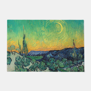 Vincent van Gogh - Ein Spaziergang in der Dämmerun Fußmatte