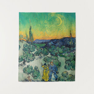 Vincent van Gogh - Ein Spaziergang in der Dämmerun Wandteppich