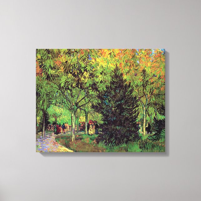 Vincent Van Gogh - eine Straße im öffentlichen Gar Leinwanddruck (Vorderseite)