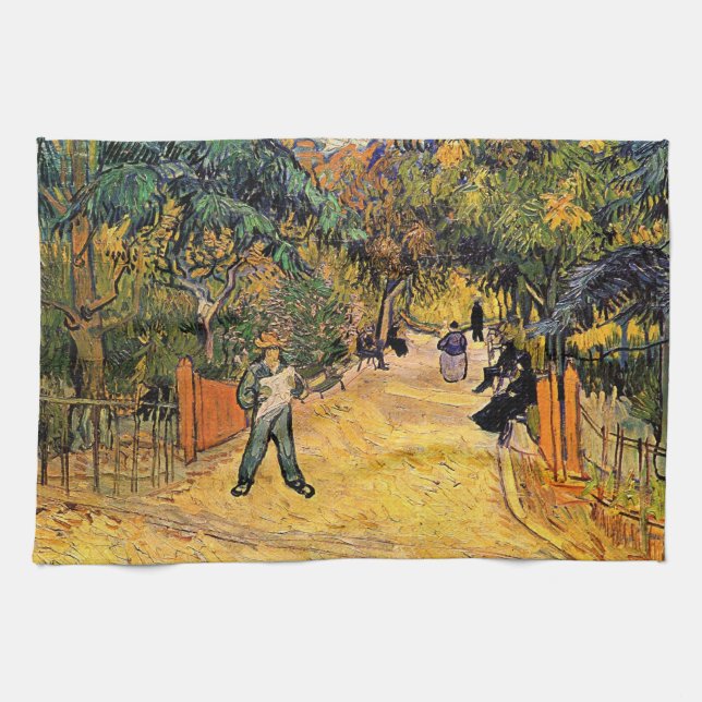 Vincent van Gogh - Eingang zum Public Park, Arles Geschirrtuch (Horizontal)