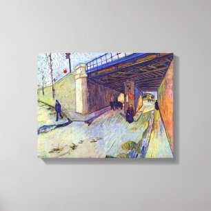 Vincent Van Gogh - Eisenbahnbrücke über die Montma Leinwanddruck