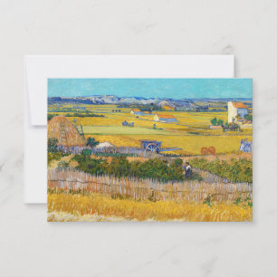 Vincent van Gogh - Ernte bei La Crau Dankeskarte