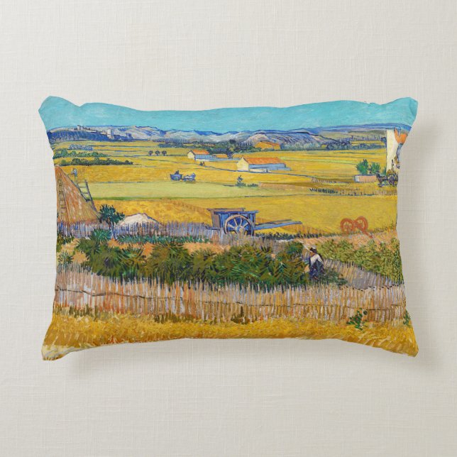 Vincent van Gogh - Ernte bei La Crau Dekokissen (Vorderseite)