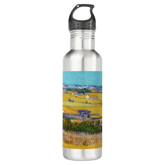 Vincent van Gogh - Ernte bei La Crau Edelstahlflasche (Vorderseite)