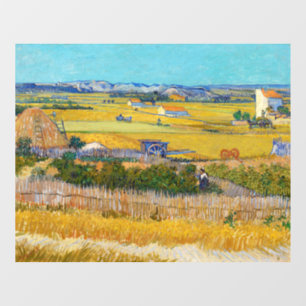 Vincent van Gogh - Ernte bei La Crau Fensteraufkleber