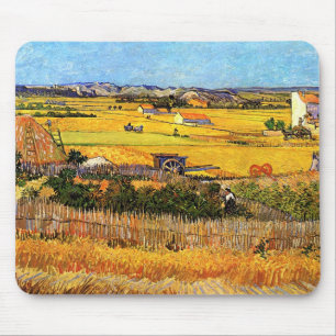 Vincent Van Gogh: Ernte bei La Crau Fine Art Mousepad