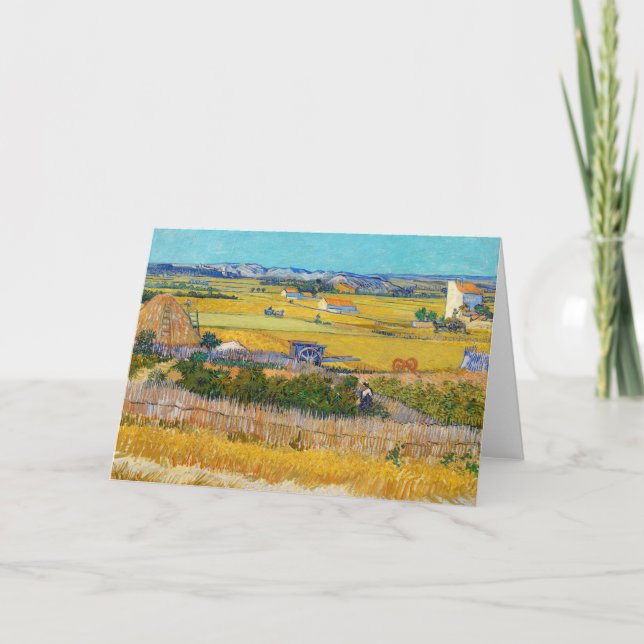 Vincent van Gogh - Ernte bei La Crau Karte (Vorderseite)