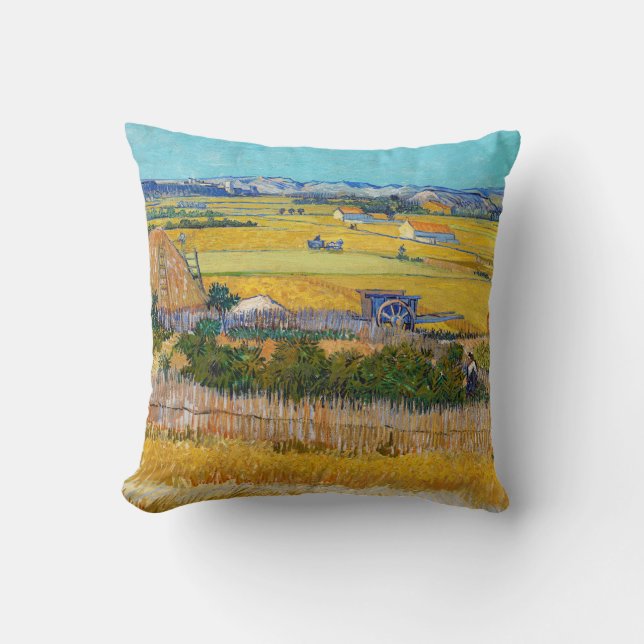 Vincent van Gogh - Ernte bei La Crau Kissen (Vorderseite)