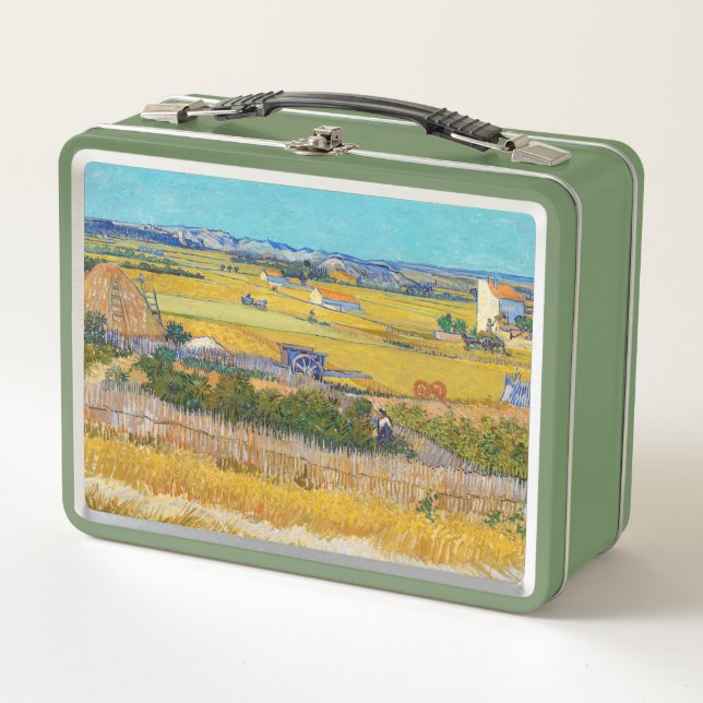 Vincent van Gogh - Ernte bei La Crau Metall Brotdose (Vorderseite)