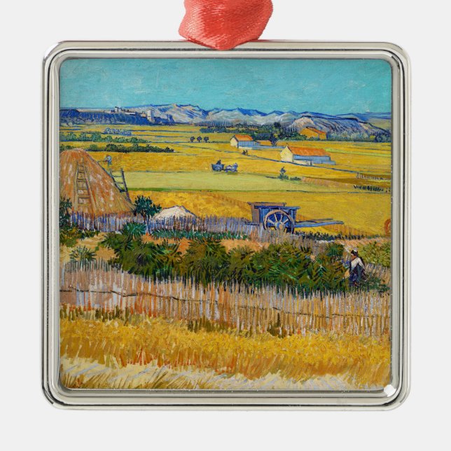 Vincent van Gogh - Ernte bei La Crau Ornament Aus Metall (Vorne)