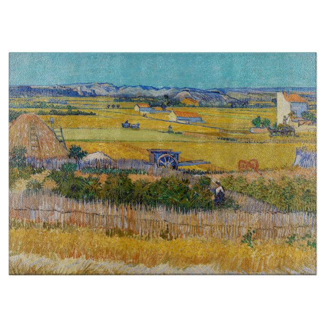 Vincent van Gogh - Ernte bei La Crau Schneidebrett (Vorderseite)