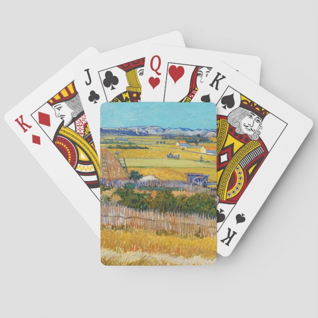 Vincent van Gogh - Ernte bei La Crau Spielkarten (Rückseite)
