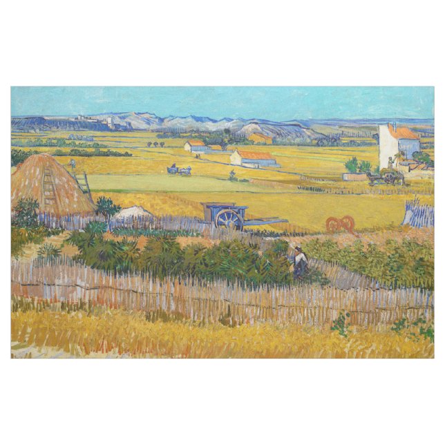 Vincent van Gogh - Ernte bei La Crau Stoff (Yard (91,4 cm))