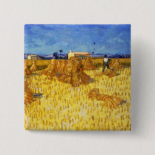 Vincent van Gogh - Ernte in der Provence Button (Vorderseite)