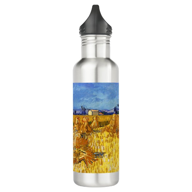 Vincent van Gogh - Ernte in der Provence Edelstahlflasche (Links)
