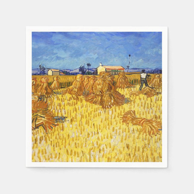 Vincent van Gogh - Ernte in der Provence Serviette (Vorderseite)