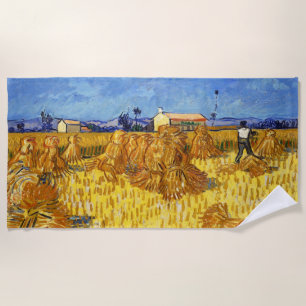 Vincent van Gogh - Ernte in der Provence Strandtuch