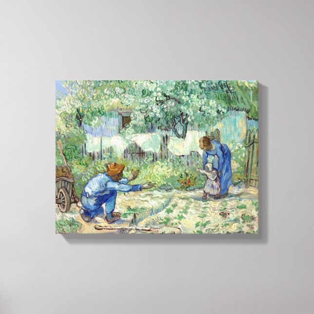 Vincent van Gogh Erste Schritte nach Millet Leinwanddruck (Vorderseite)